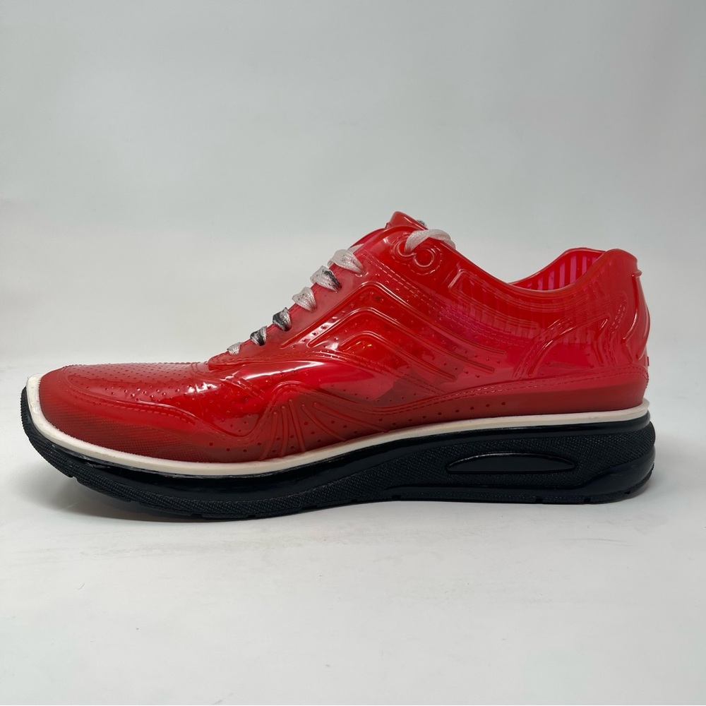 AIRDP by Ishu+ Transparent Red Designer Sneakers | Italian Fashion Tech Shoes‎ - Picture 8 of 16